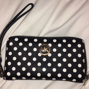 Michael Kors polka dot wallet